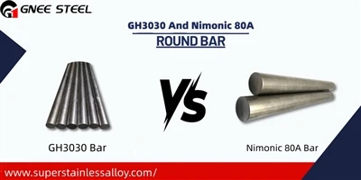 Comparação do envelhecimento da solução das barras redondas GH3030 e Nimonic 80A